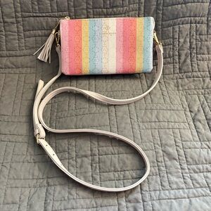 Nanette Lepore Purse Multicolor striped crossbody shoulder Bag